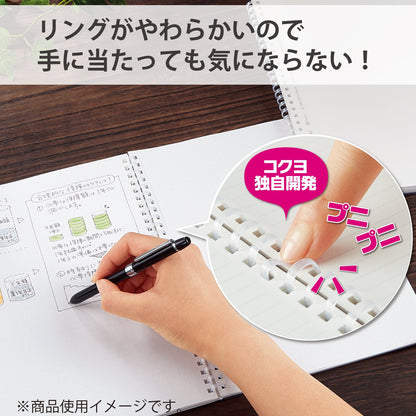 KOKUYO Soft Ring Notebook Clear 80 Sheets A5 &amp; Semi B5 Options
