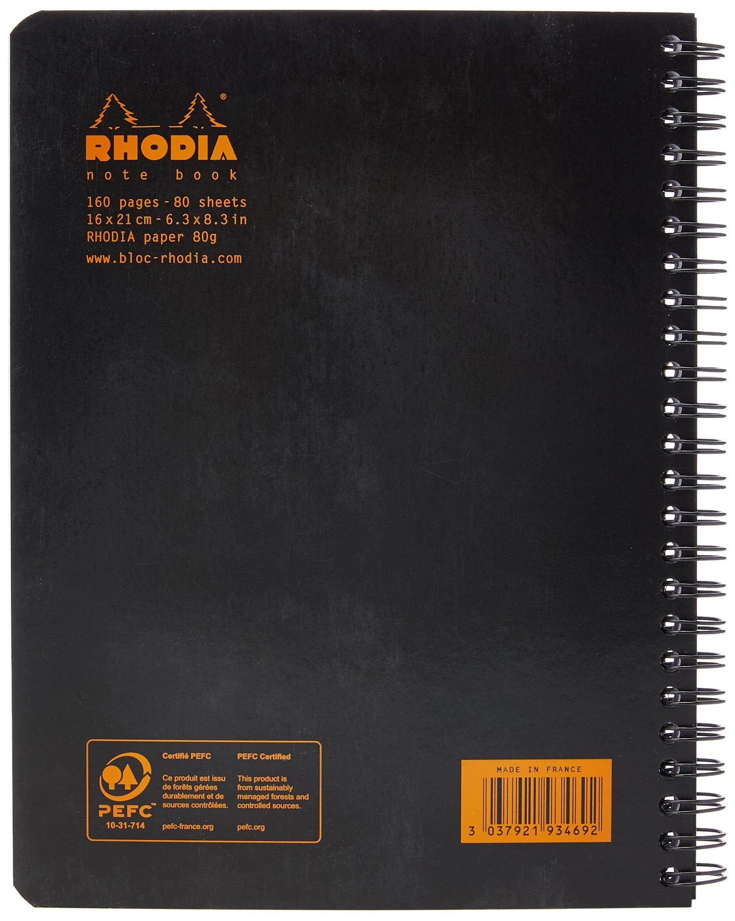 RHODIA Double Ring Notebook A5 &amp; A4 Classic 160 Pages Ruled &amp; Grid
