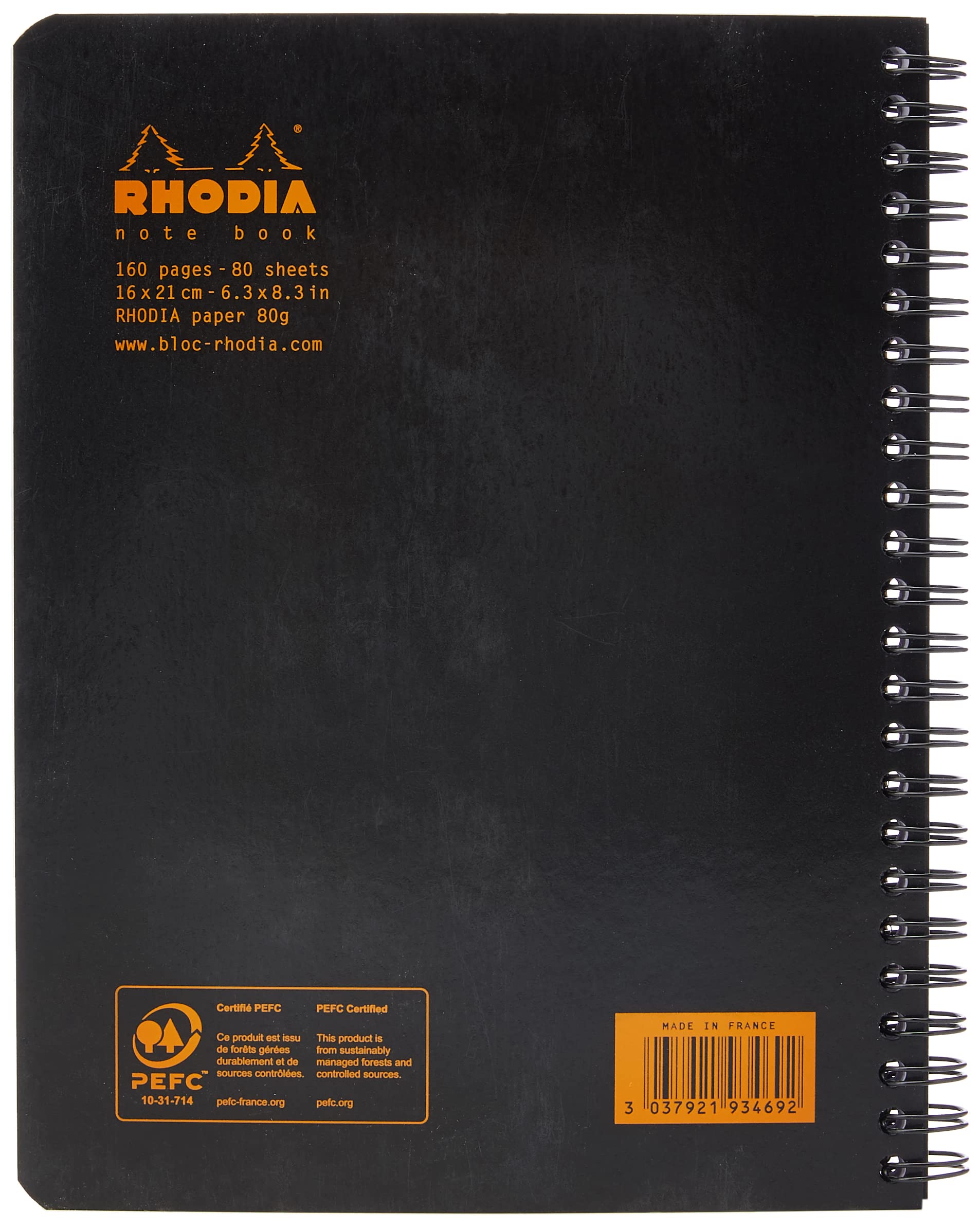 RHODIA Double Ring Notebook A5 &amp; A4 Classic 160 Pages Ruled &amp; Grid