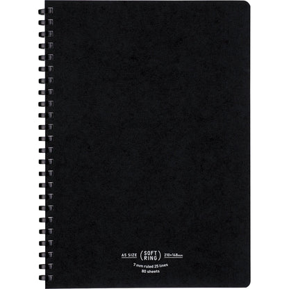 KOKUYO Soft Ring Notebook Natural 80 Sheets A5 &amp; Semi B5