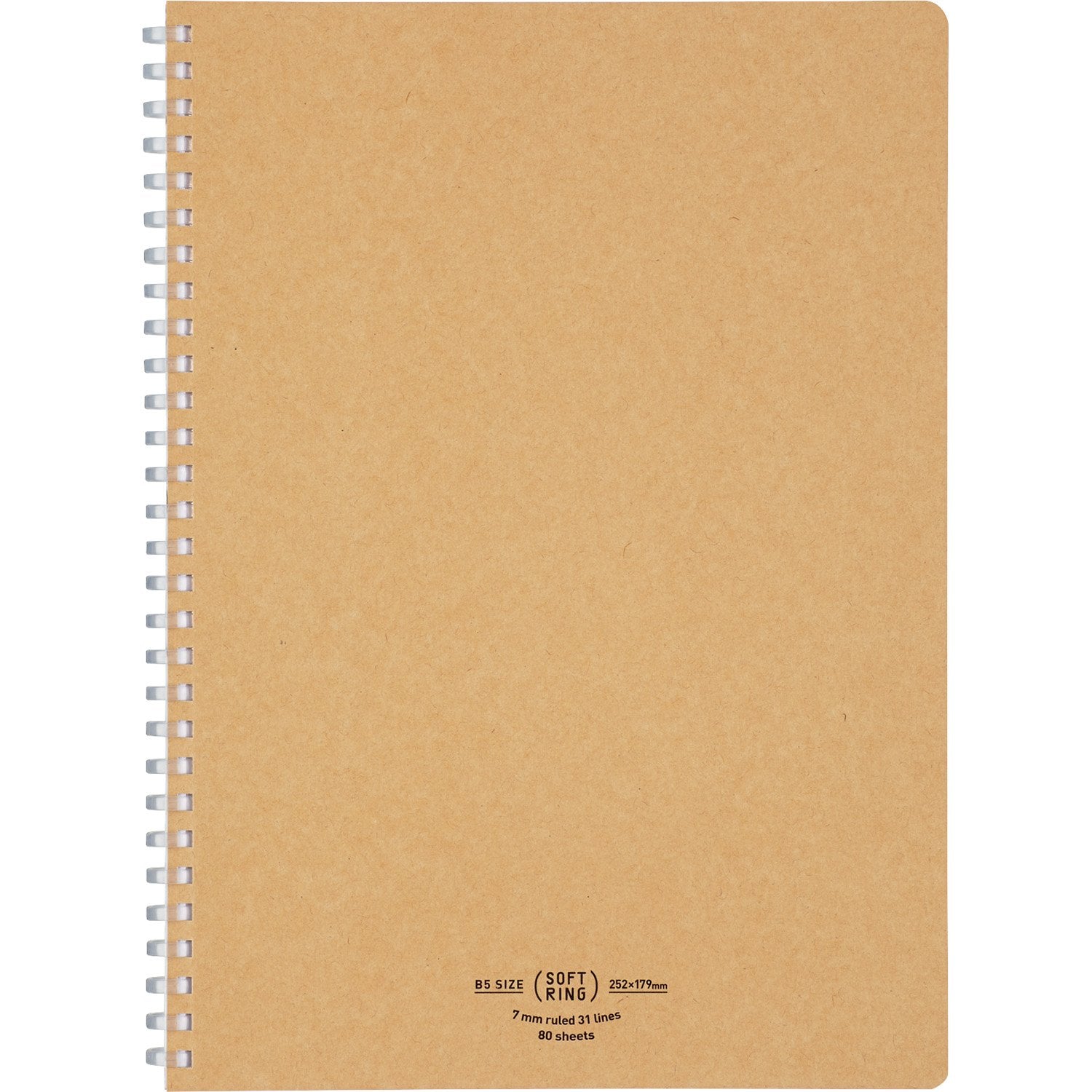KOKUYO Soft Ring Notebook Natural 80 Sheets A5 &amp; Semi B5