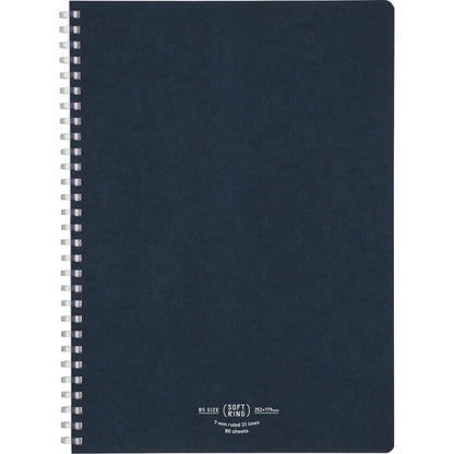 KOKUYO Soft Ring Notebook Natural 80 Sheets A5 &amp; Semi B5