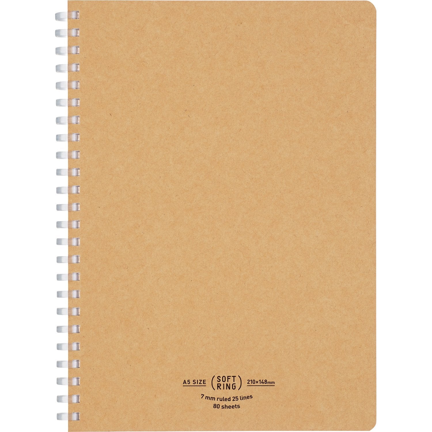 KOKUYO Soft Ring Notebook Natural 80 Sheets A5 &amp; Semi B5