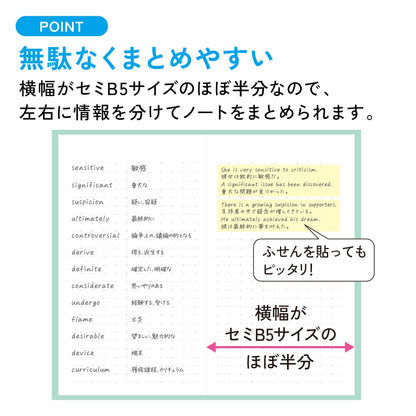 KOKUYO Pocket Notebook Set for Quick Study Sessions B5 Size