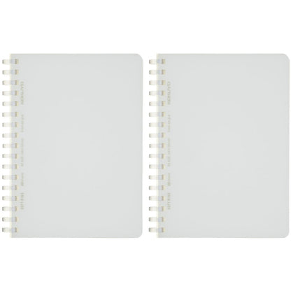 KOKUYO Soft Ring Notebook Clear B6 &amp; A6 with Dot Grid 80 Sheets