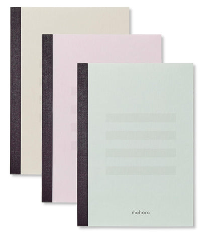 OGUNO Japanese Notebook Set with Eye-Friendly Design and Gentle Color Options
