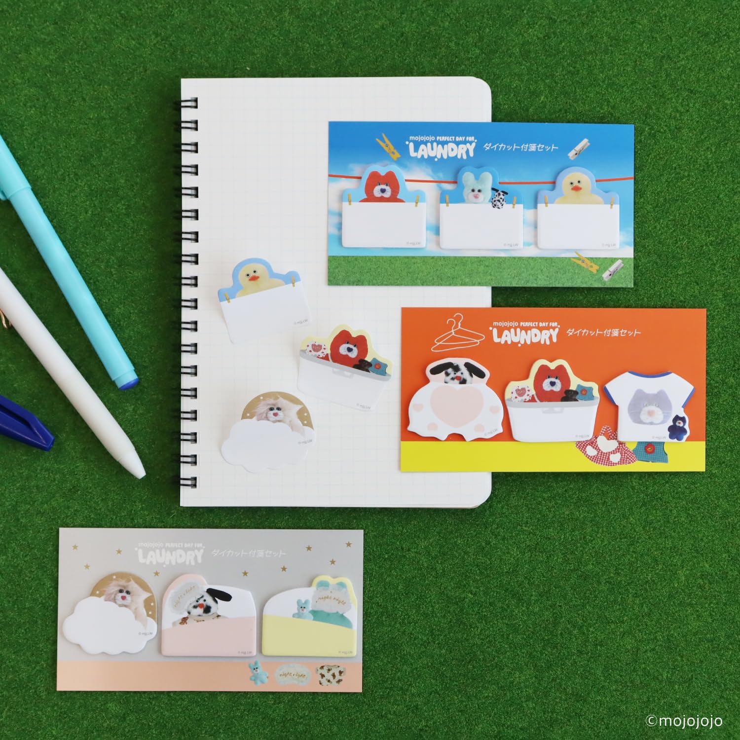 mojojojo Sticky Note Set &amp; Square Memo &amp; Ring Notebook