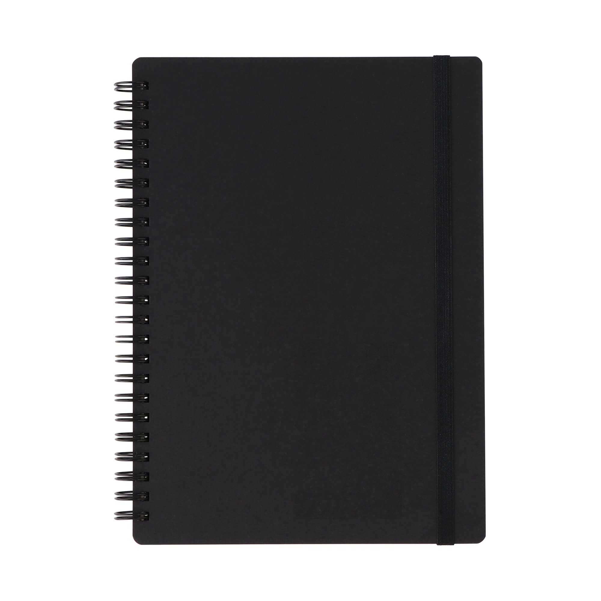 MUJI Double Ring Notebook with Rubber Band Closure 80 Sheets