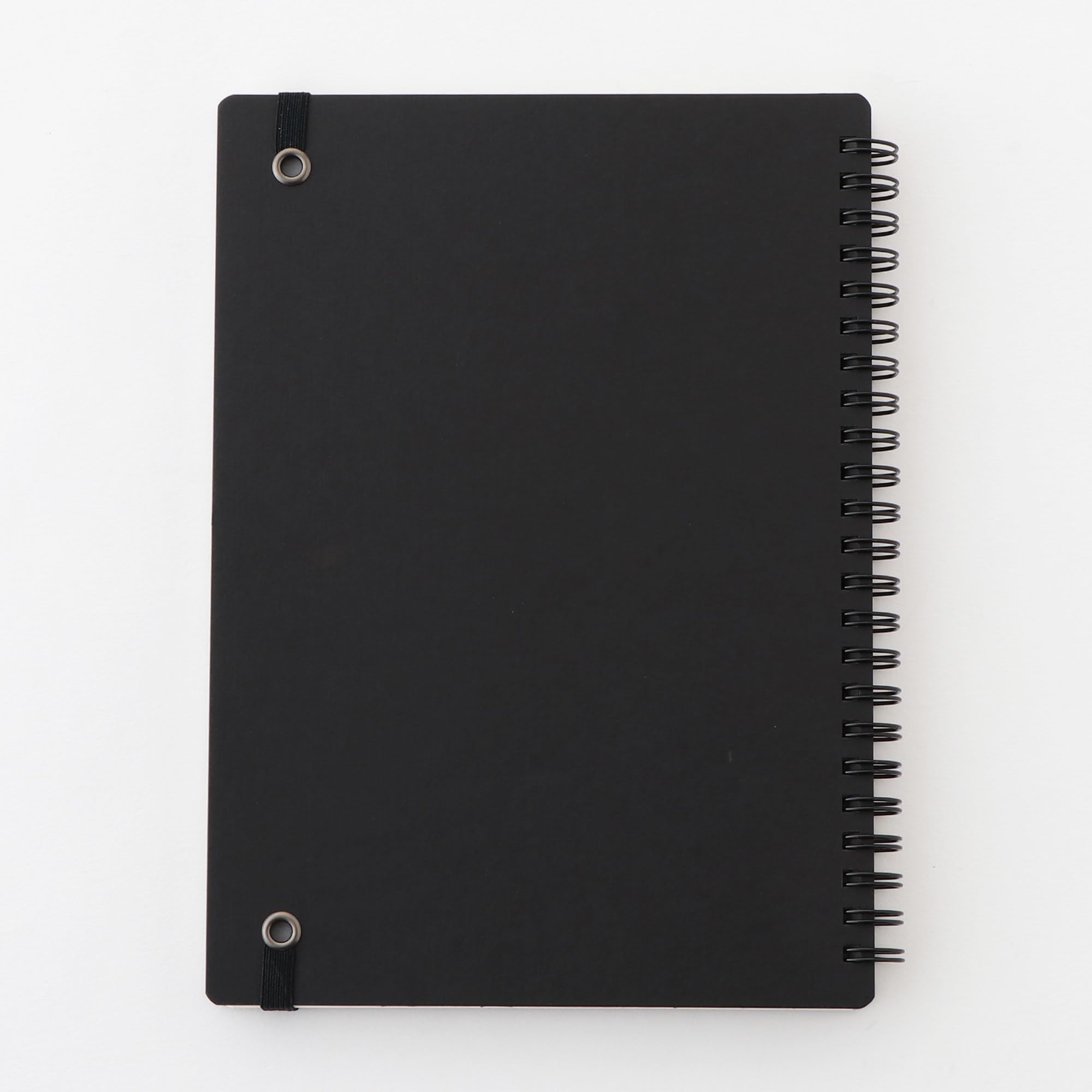MUJI Double Ring Notebook with Rubber Band Closure 80 Sheets