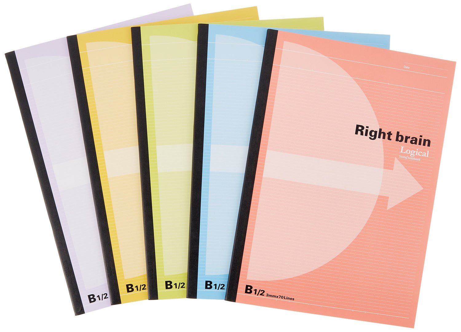 Nakabayashi Logical Brain Notebook B5 Pack of 5 for Humanities &amp; Sciences