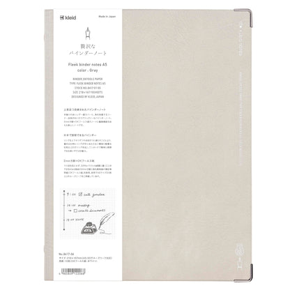 Kleid A5 Binder Notebook with 2mm Grid in Multiple Colors