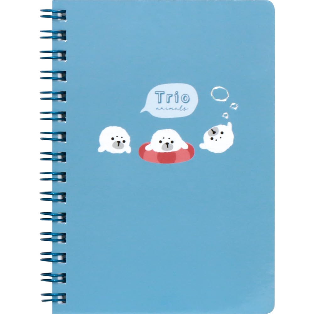 LABCLIP A6 Notebook with Lined Pages Featuring Trio Aquarium Designs