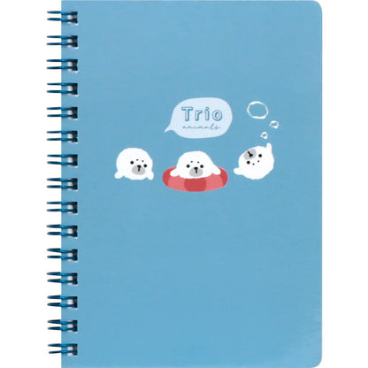LABCLIP A6 Notebook with Lined Pages Featuring Trio Aquarium Designs