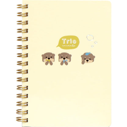 LABCLIP A6 Notebook with Lined Pages Featuring Trio Aquarium Designs
