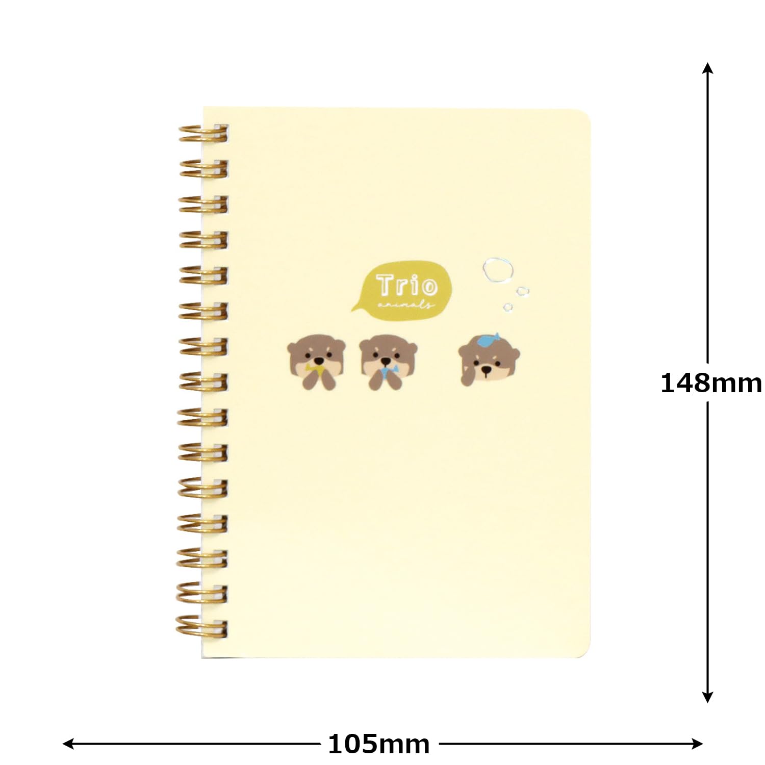 LABCLIP A6 Notebook with Lined Pages Featuring Trio Aquarium Designs