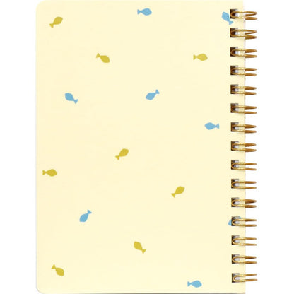 LABCLIP A6 Notebook with Lined Pages Featuring Trio Aquarium Designs