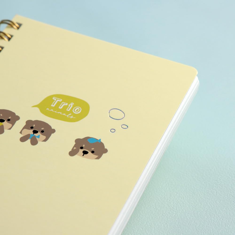 LABCLIP A6 Notebook with Lined Pages Featuring Trio Aquarium Designs