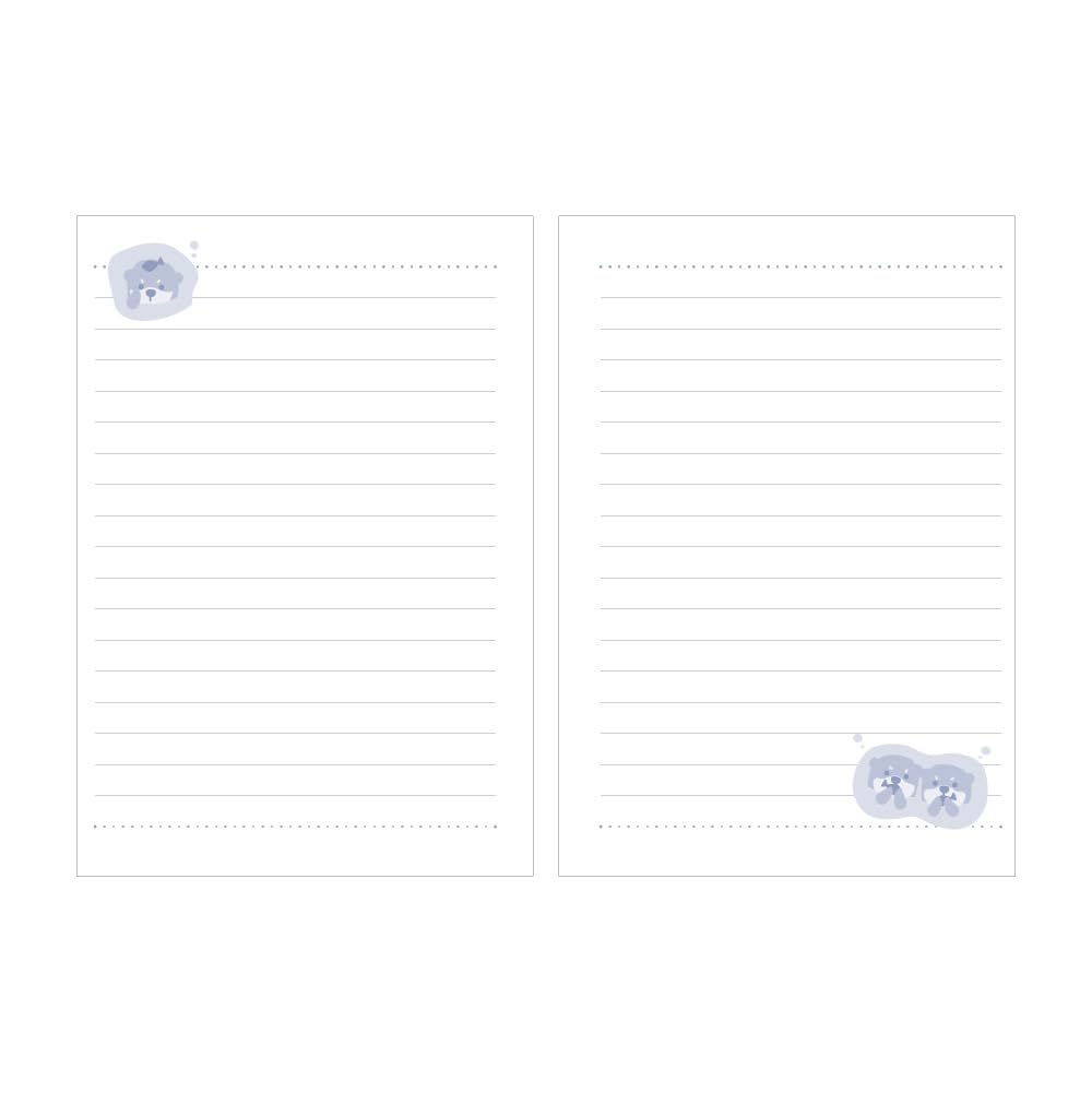 LABCLIP A6 Notebook with Lined Pages Featuring Trio Aquarium Designs
