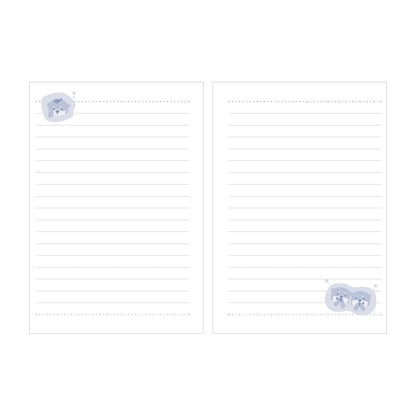 LABCLIP A6 Notebook with Lined Pages Featuring Trio Aquarium Designs