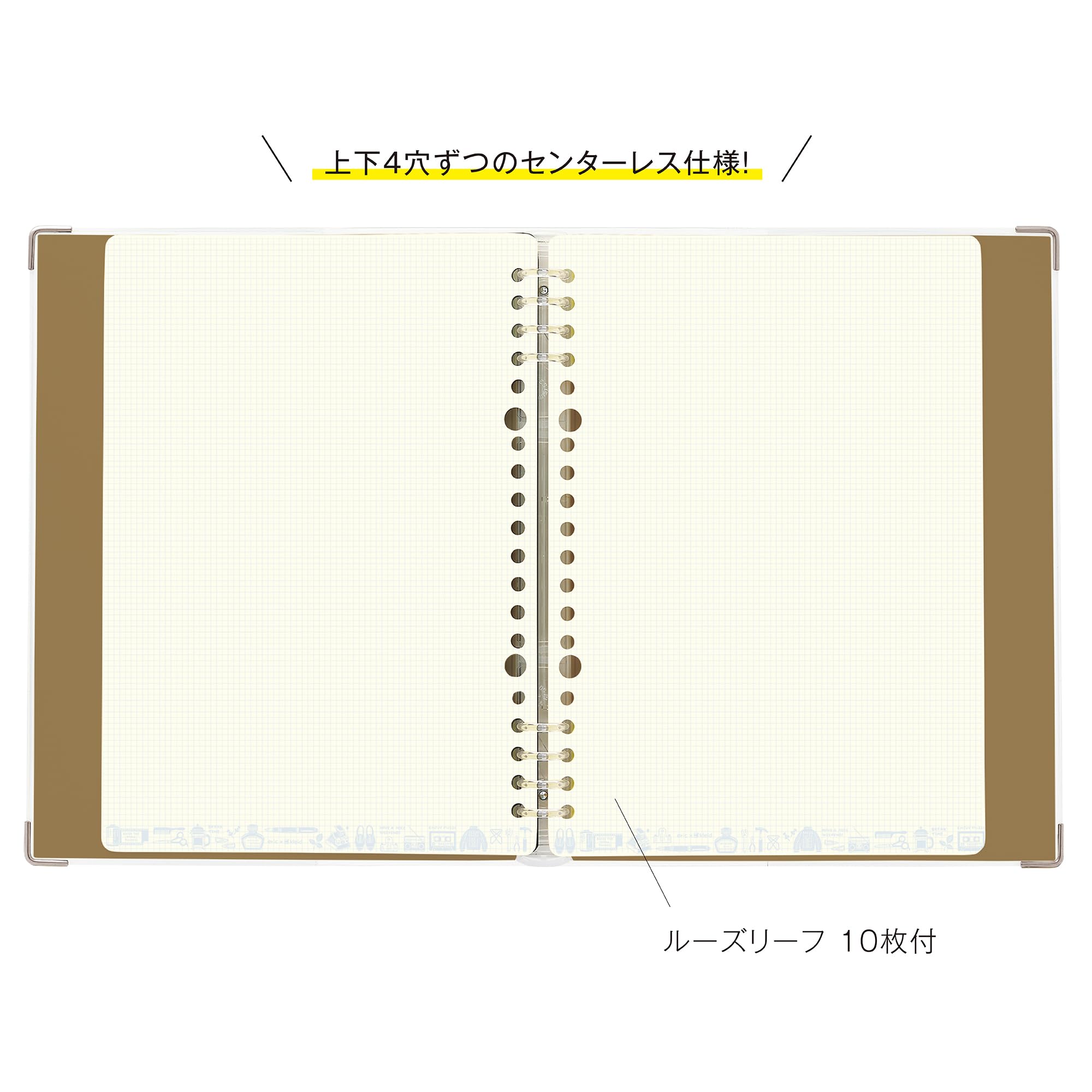 Kleid A5 2mm Grid Binder Notebook with Graph Paper