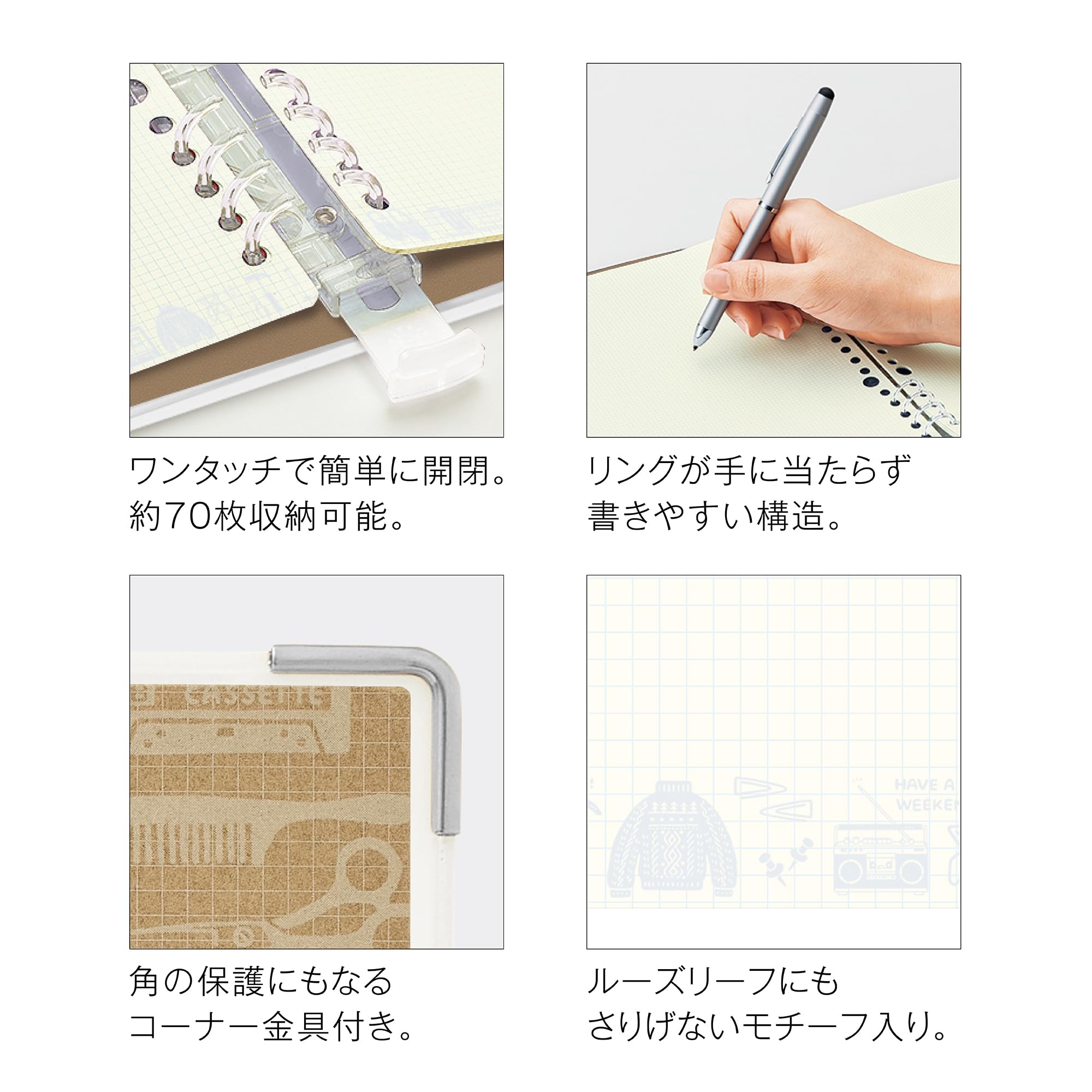 Kleid A5 2mm Grid Binder Notebook with Graph Paper