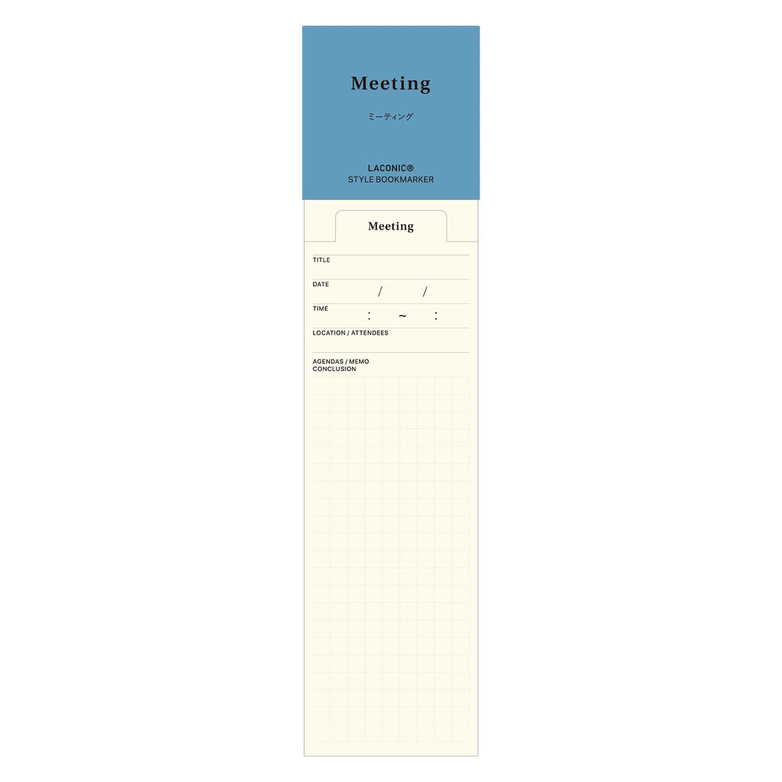 Laconic Bookmark Memo for Meeting Notes & Reading Notes