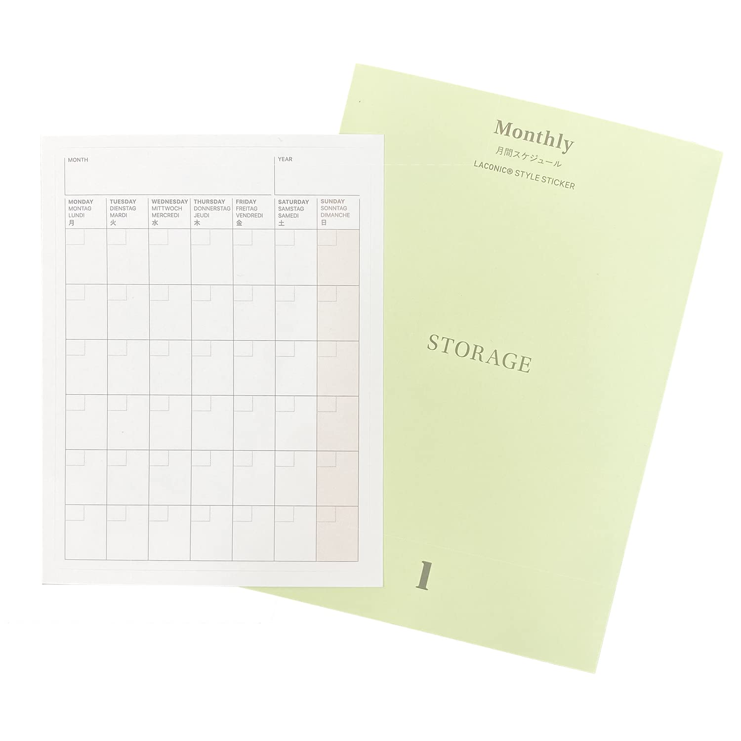 Laconic Monthly Style Notebook Stickers &amp; To-Do List Stickers