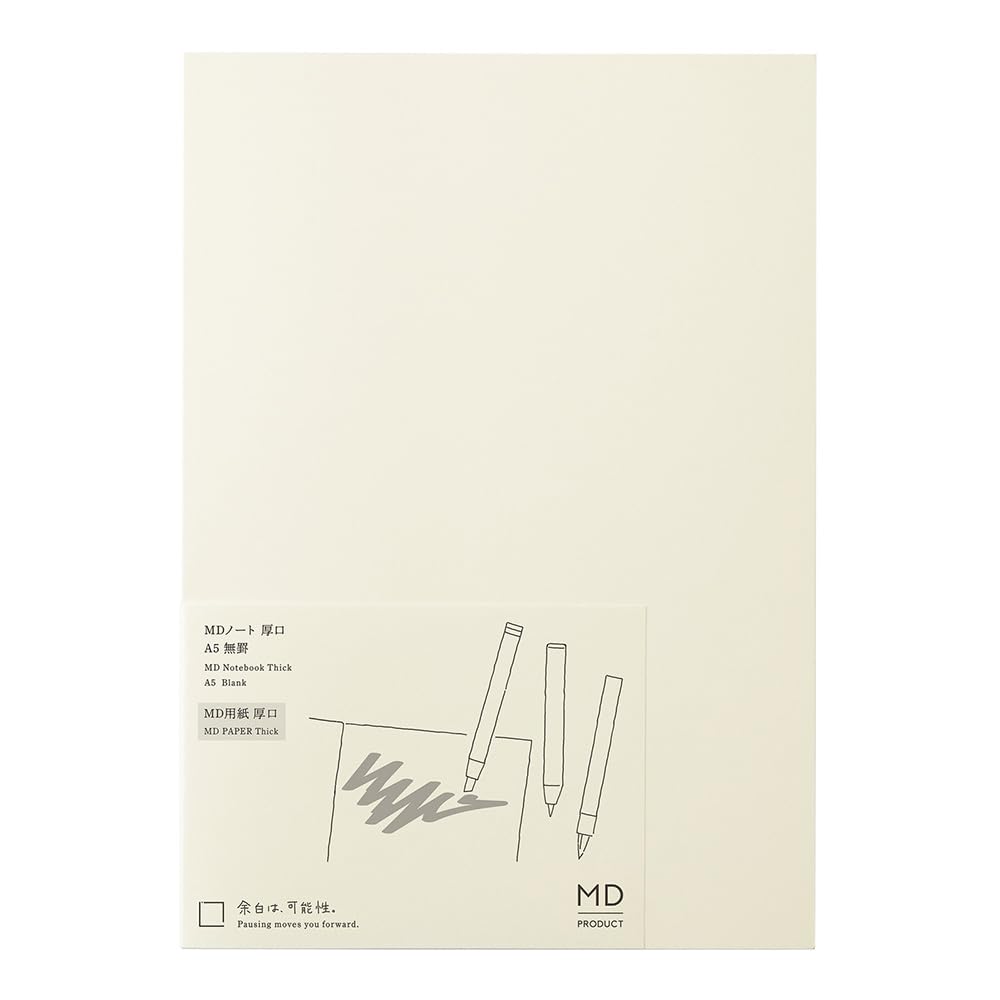 DESIGNPHIL MD Notebook A5 &amp; A5 Square Thick Blank Pages