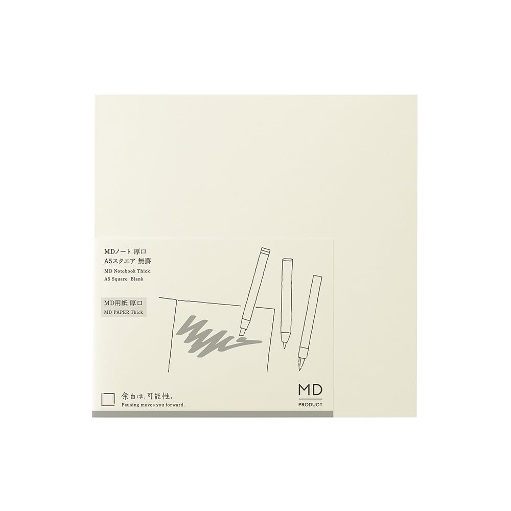 DESIGNPHIL MD Notebook A5 &amp; A5 Square Thick Blank Pages