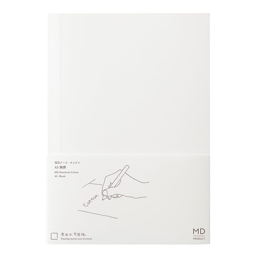 MIDORI MD Notebook Cotton A5 Non-Lined &amp; Unruled Paper