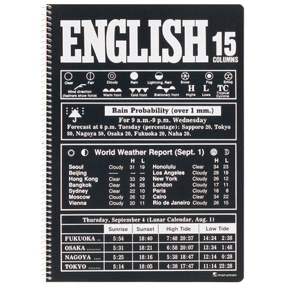 Maruman B5 English Writing Notebook Set with 15 Lines