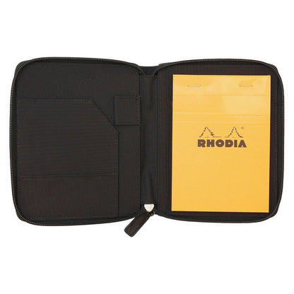 RHODIA Round Zip Case Notebook &amp; Memo Pad A5/A6 with Graph Paper