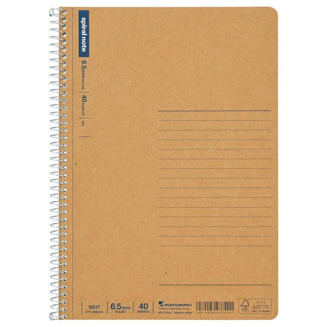 Maruman Spiral Notebooks A5, B5 &amp; B6 with Wide Rule Sheets