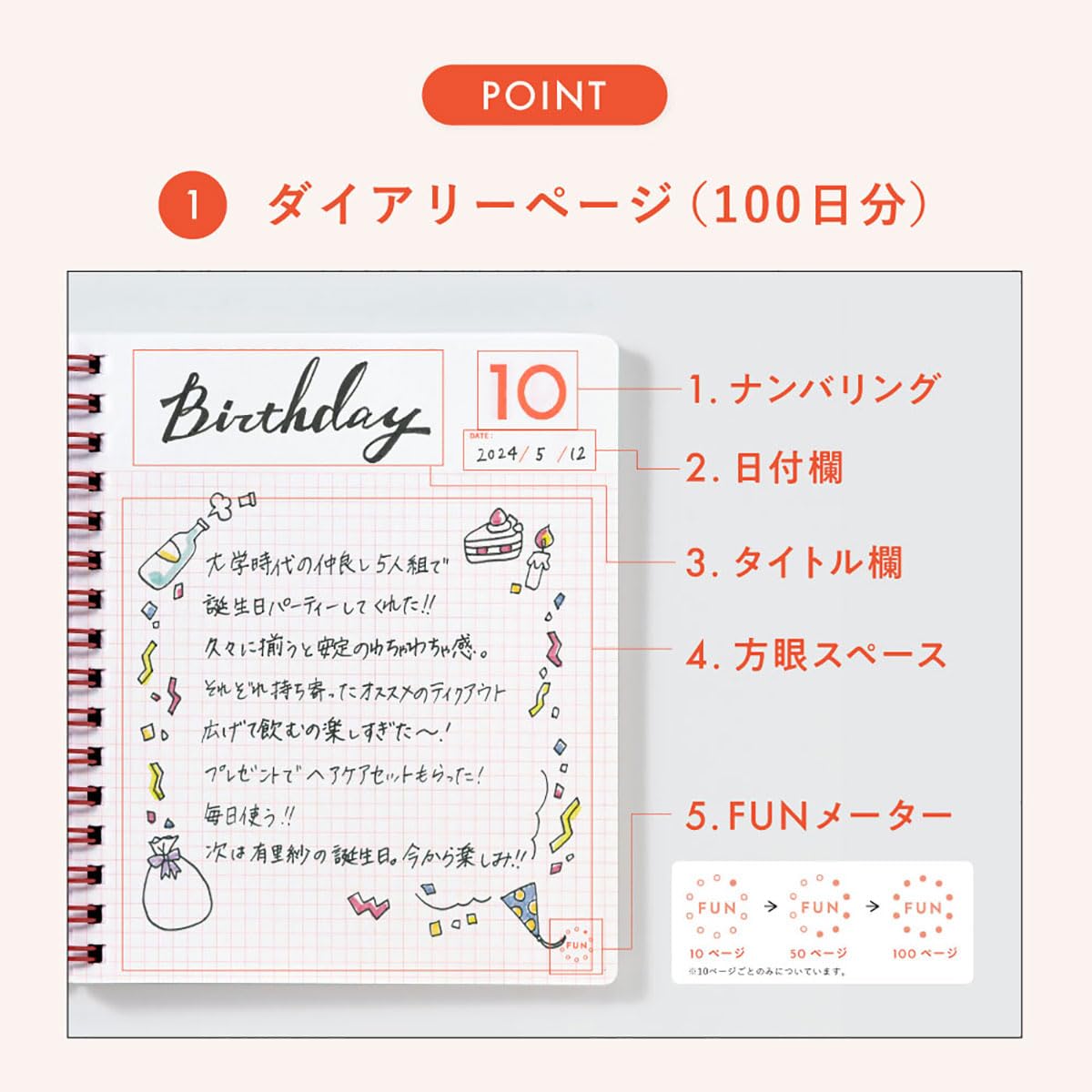 Iroha Publishing Fun Day 100 One-Line Diary