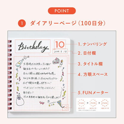 Iroha Publishing Fun Day 100 One-Line Diary