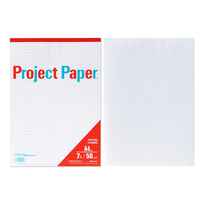 Okina Graph Paper A4 &amp; Half Size 3mm, 5mm, 7mm Grid 50 Sheets