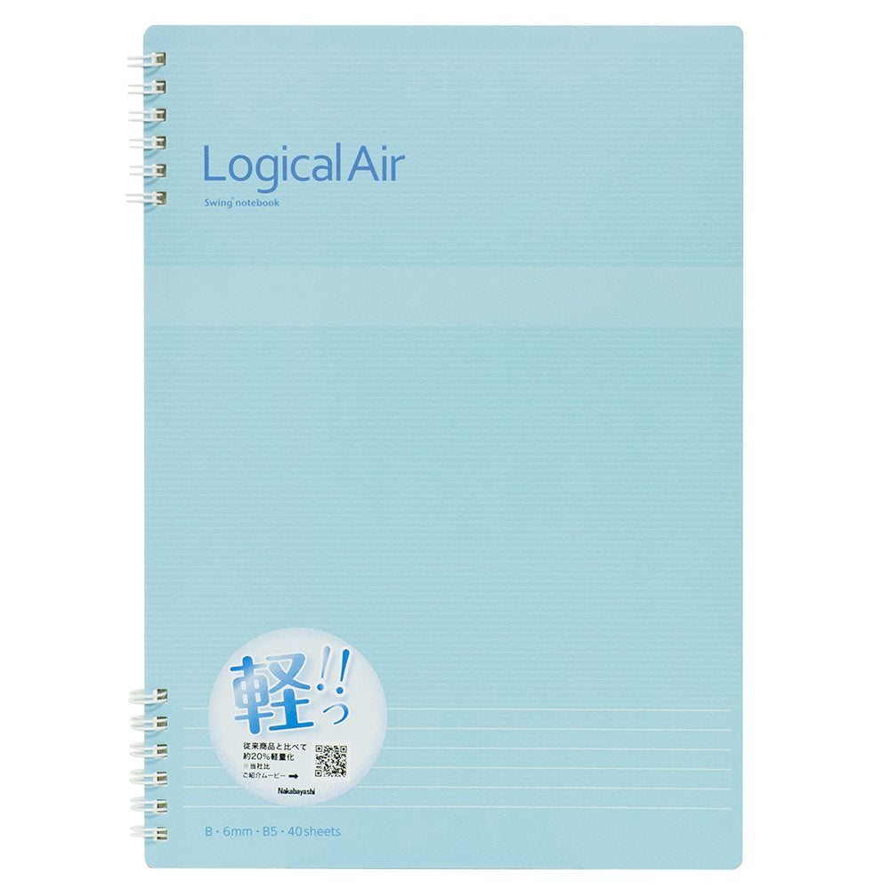 Nakabayashi Logical Air Wiro Notebook B5 &amp; A4 with Various Rulings