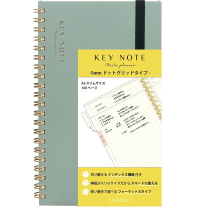 LABCLIP A5 &amp; B6 Slim Notebooks with Dot Grid and Horizontal Lines