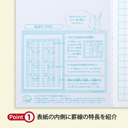 Kyokuto Learning Notebook Set Math, English, Grid &amp; Contact Semi B5 Pack of 5