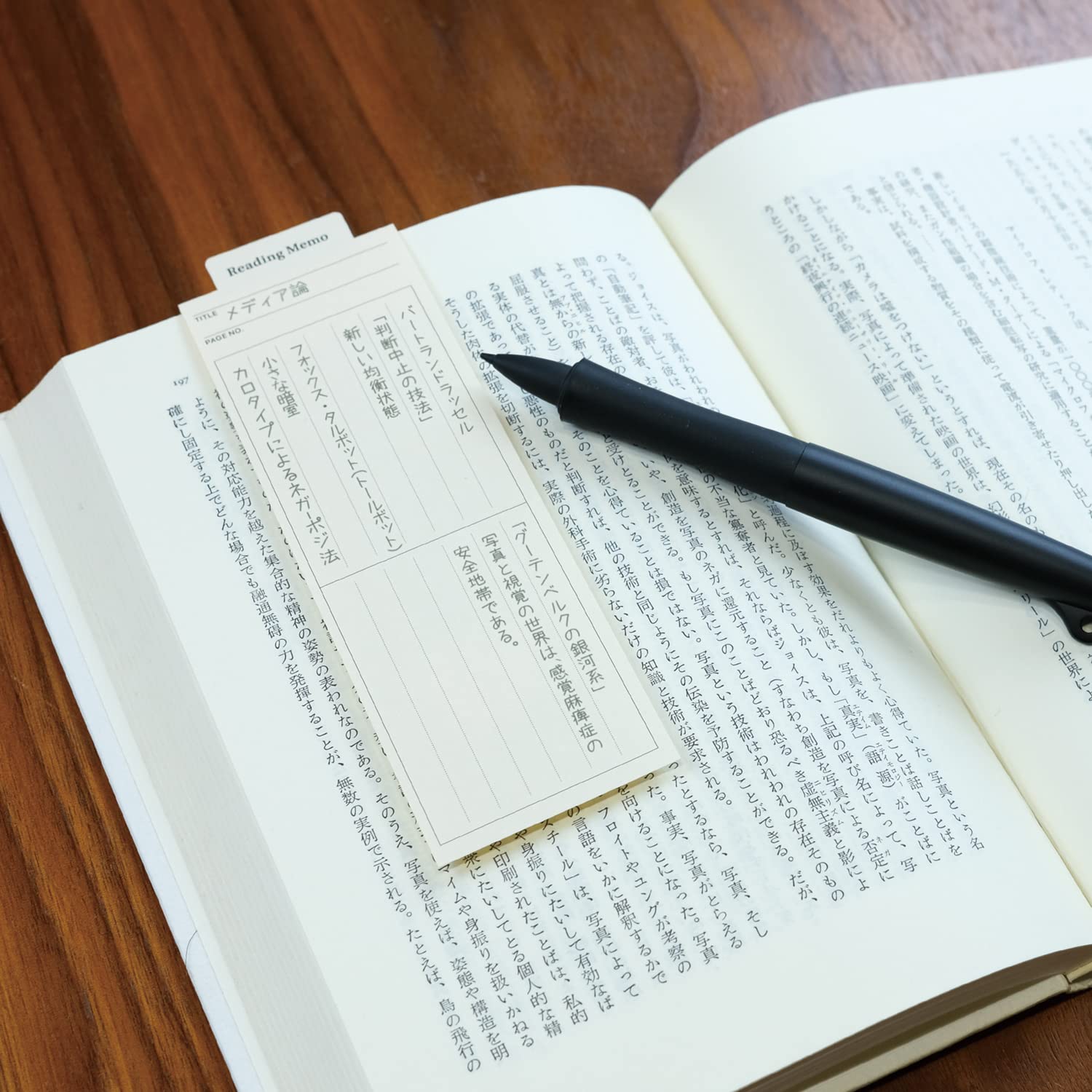 Laconic Bookmark Memo Monthly &amp; Weekly Date-Free Style Note