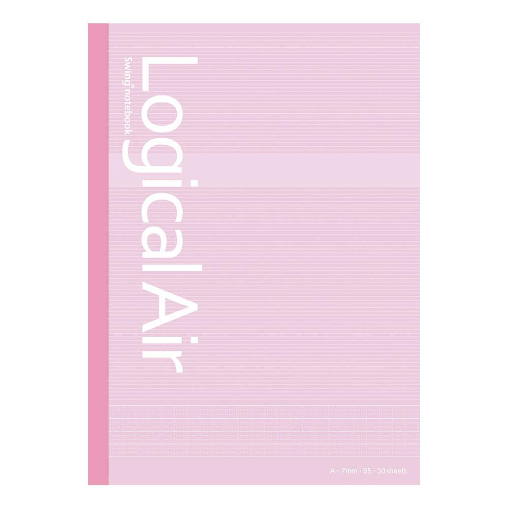 Nakabayashi Logical Air Note 5-Pack Semi B5 Notebook with A &amp; B Ruling