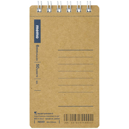 Maruman A7 &amp; A6 Notebook 6mm Grid/Ruled 10-Pack Set