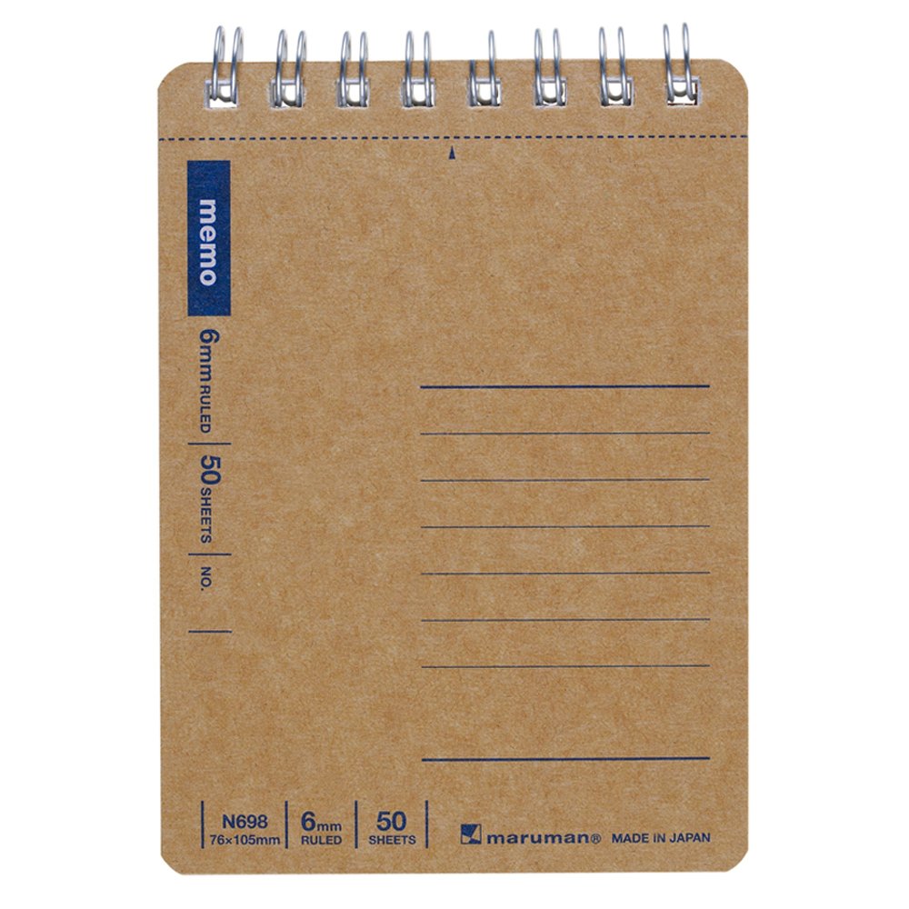 Maruman A7 &amp; A6 Notebook 6mm Grid/Ruled 10-Pack Set