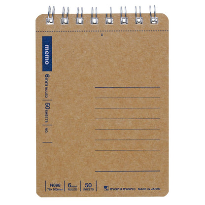 Maruman A7 &amp; A6 Notebook 6mm Grid/Ruled 10-Pack Set