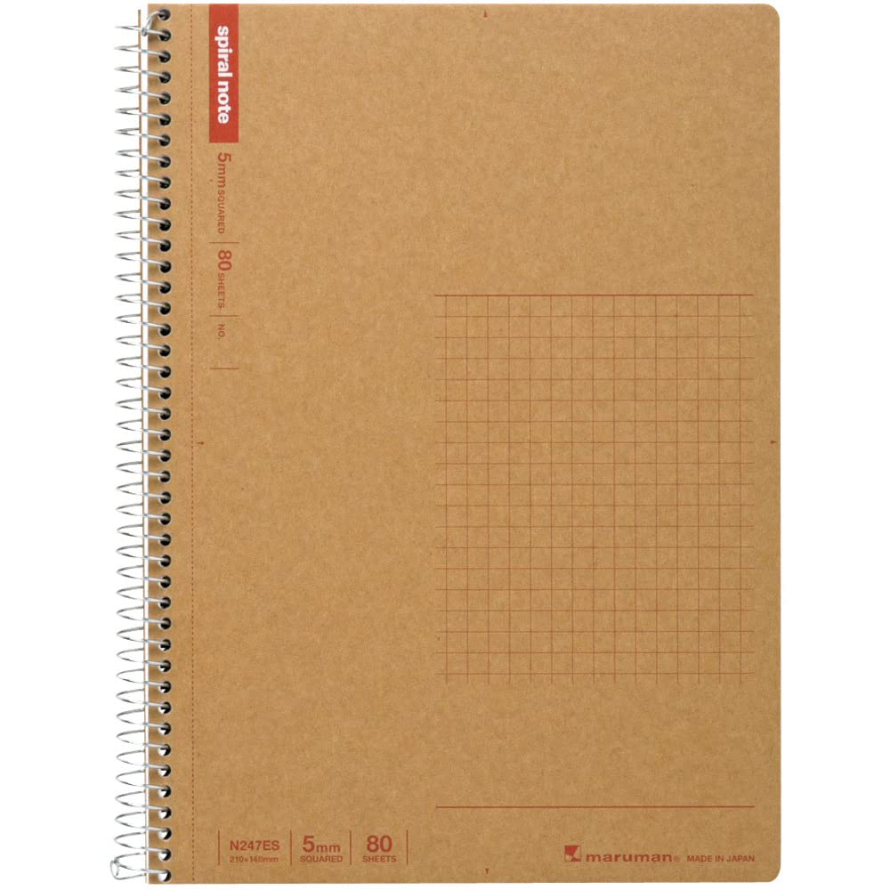 Maruman Spiral Notebooks with Graph Paper and Grid Options