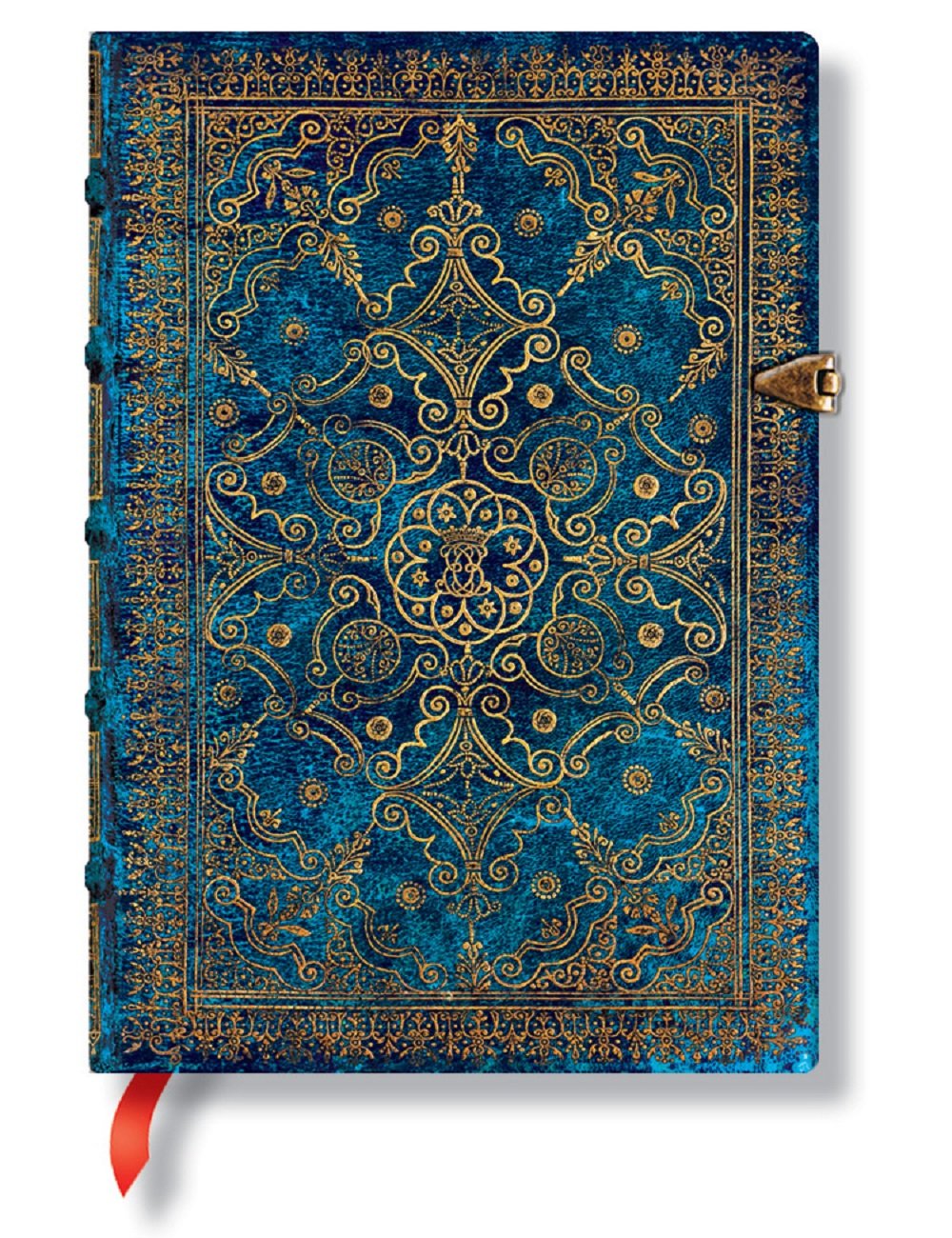 Paperblanks Lined Notebook in Deep Blue & Akane for Elegant Note-Taking