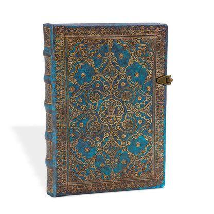Paperblanks Lined Notebook in Deep Blue &amp; Akane for Elegant Note-Taking
