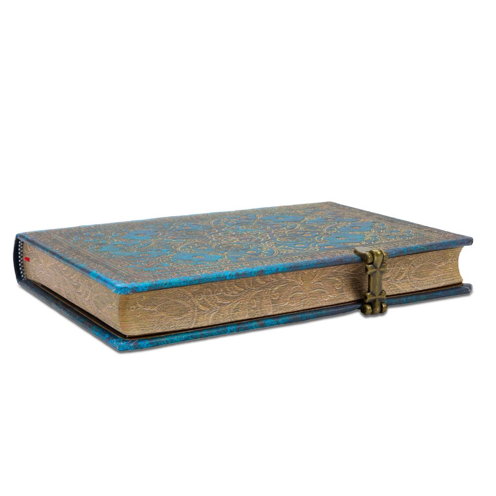 Paperblanks Lined Notebook in Deep Blue &amp; Akane for Elegant Note-Taking