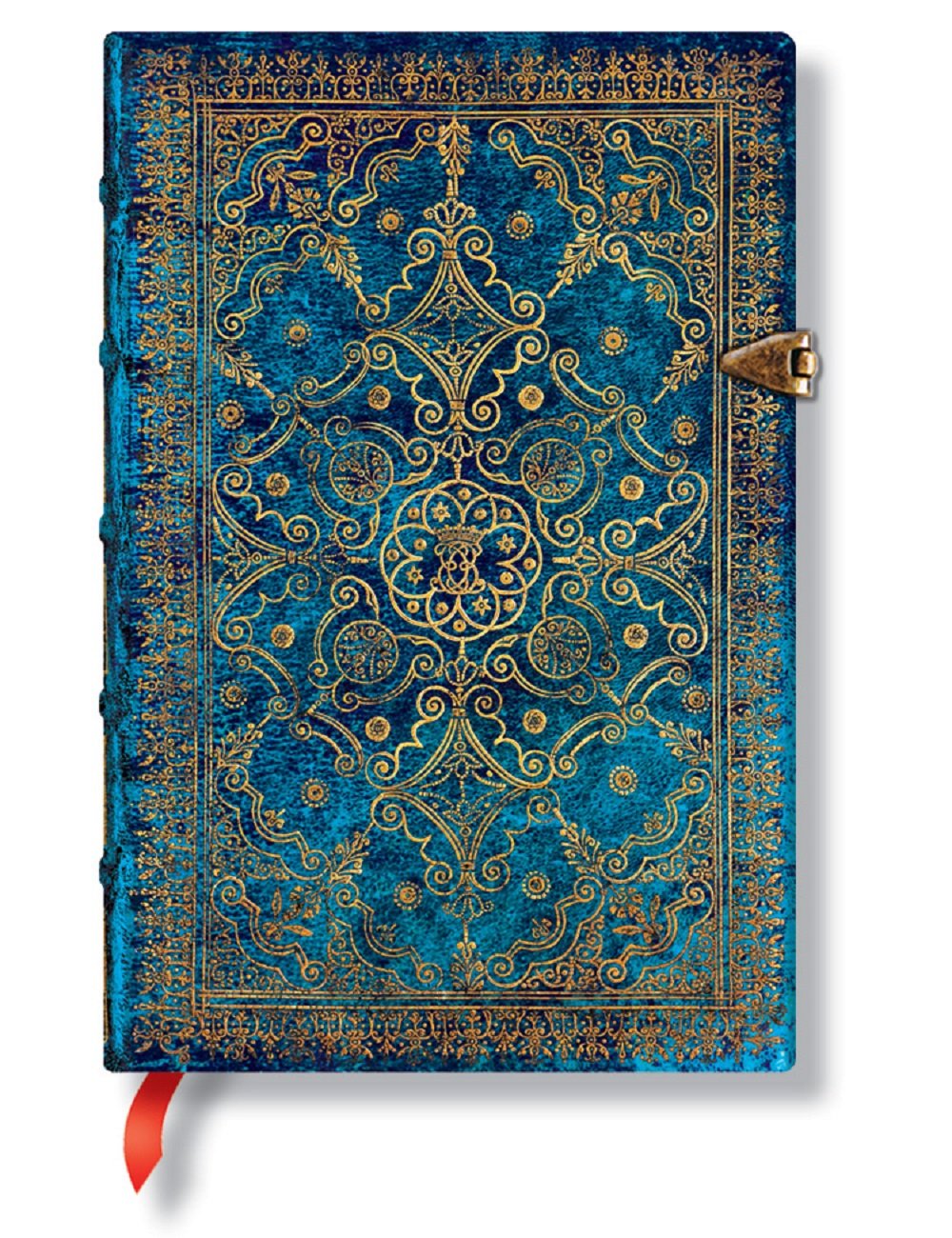 Paperblanks Lined Notebook in Deep Blue &amp; Akane for Elegant Note-Taking