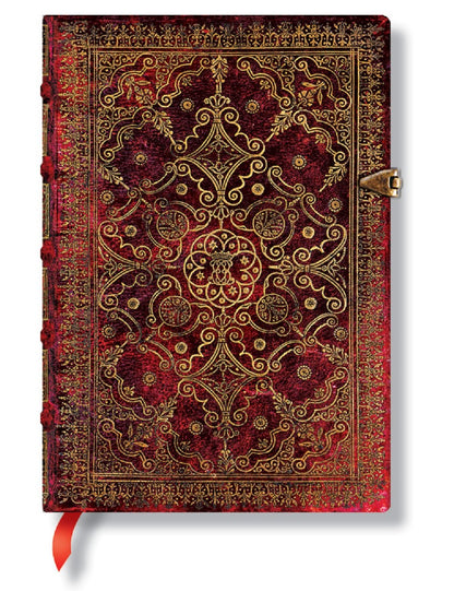 Paperblanks Lined Notebook in Deep Blue &amp; Akane for Elegant Note-Taking